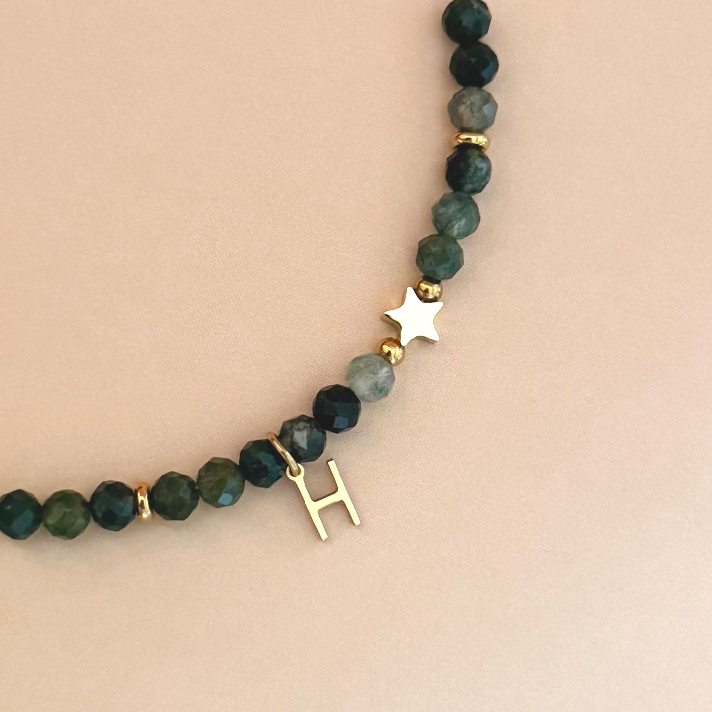 Edelstein Armband MOOSACHAT personalisiert