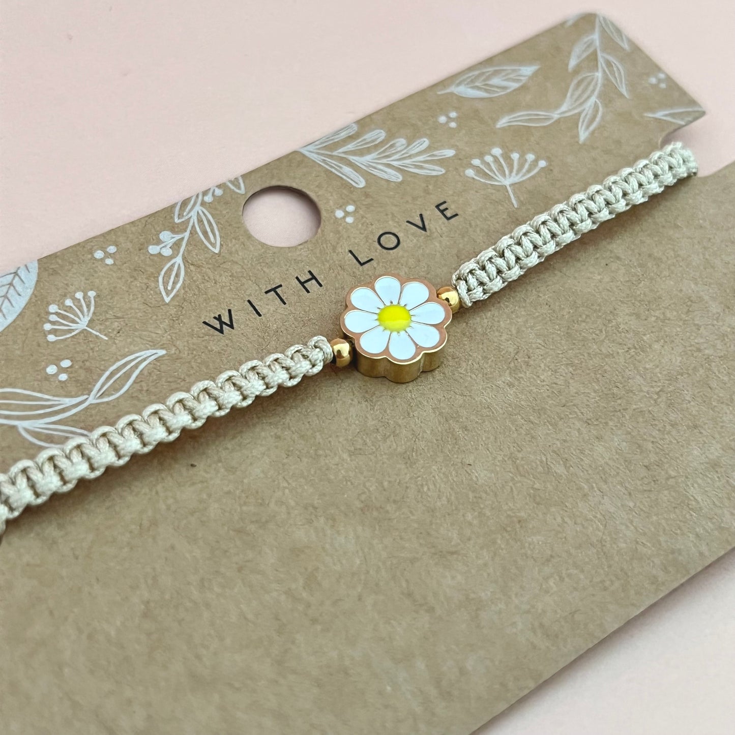 Armband Daisy Makramee