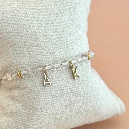 Edelstein Armband BERGKRISTALL personalisiert