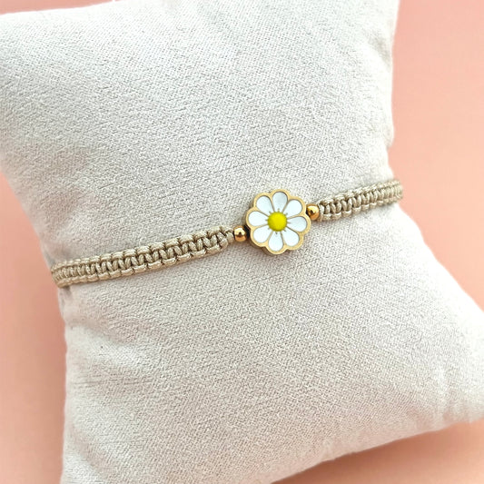 Armband Daisy Makramee