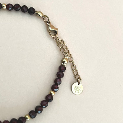 Edelstein Armband GRANAT personalisiert