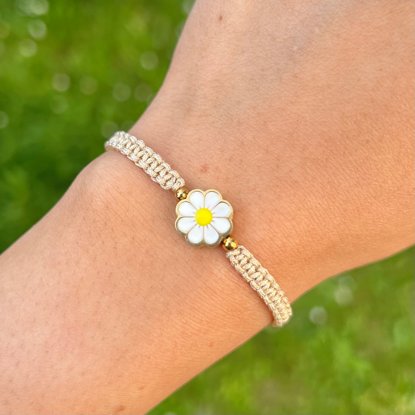 Armband Daisy Makramee