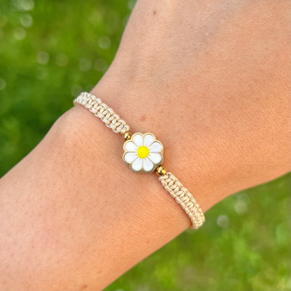 Armband Daisy Makramee